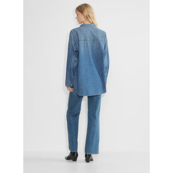 Denim Forum The '80S Comfy Denim Shirt - S - Blue - Picture 5 of 7